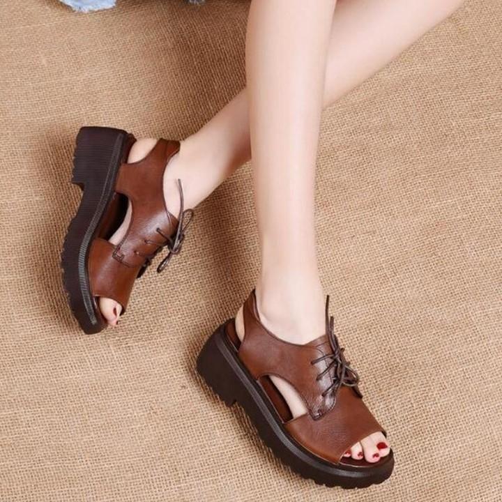 Rate this 1-5 💫👇<br />
.<br />
.<br />
⭕️ Casual Shoes For Women Retro Genuine Leather Zip - Touchy Style .