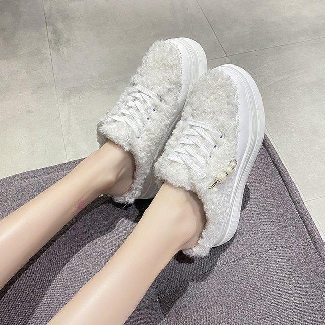 Rate this 1-5 💫👇<br />
.<br />
.<br />
⭕️ Casual Shoes Winter Women Suede Mule Round Toe f - Touchy Style .