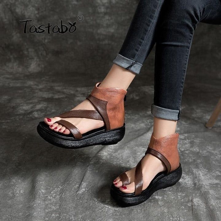 ✪ Sandals Heel PU Genuine... - Touchy Style .