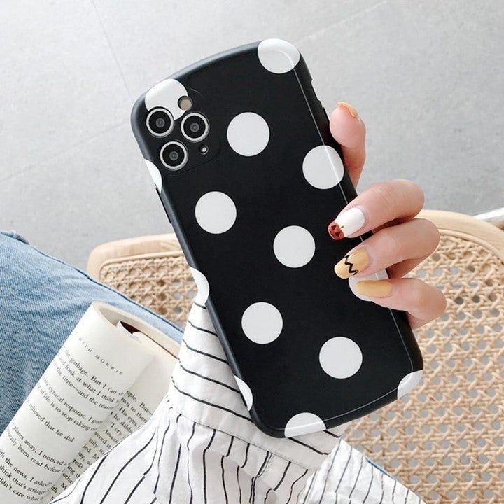Shop Our Clear Black White Dots Cute Phone Cases for Your iPhone 11 Pro X XR XS Max - Touchy Style .