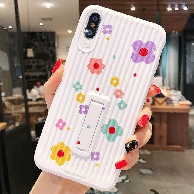 Simple Floral Phone Case For iPhone XS MAX X XR 6 6S 7 8 plus - Touchy Style .