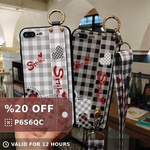 Smile with Style: Adorable Crossbody Strap Phone Cases for iPhones - Touchy Style .
