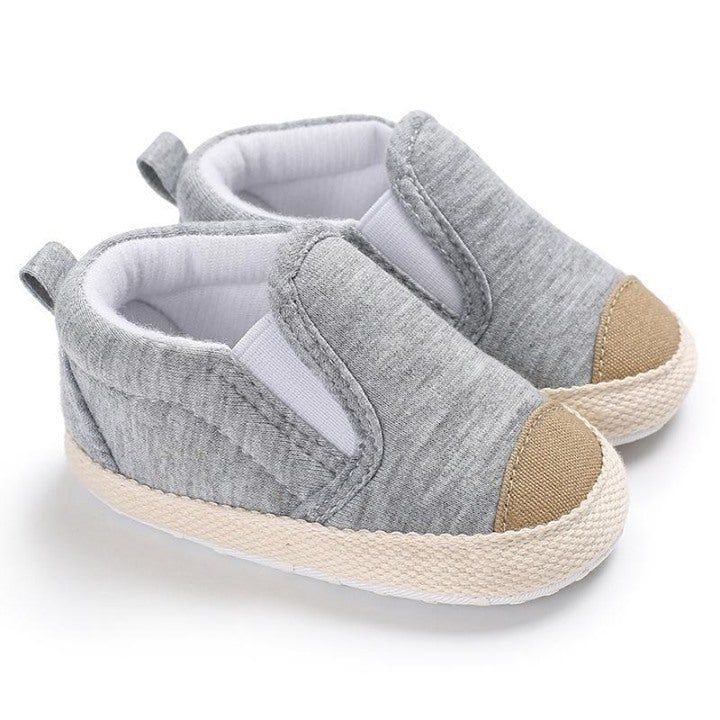 Striped Cotton Toddler Casual Shoes - 0-18M - Touchy Style .