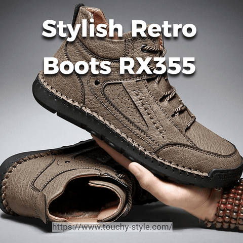 Stylish Handmade Retro Boots RX355: The Perfect Companion for Men - Touchy Style .