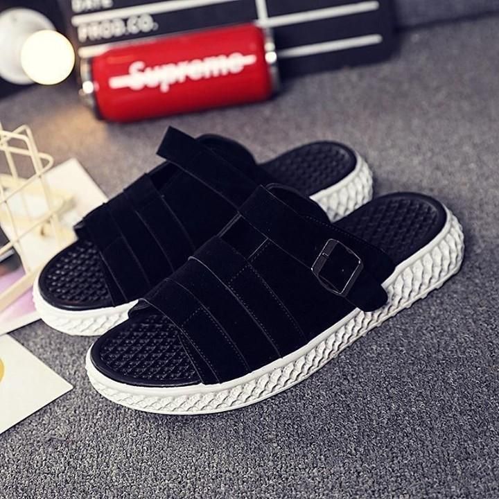 ? Summer Men's Slippers Outdoor Leather Beach Flats Shoes Men Casual Shoes Adult Male Slides Cool - Touchy Style .