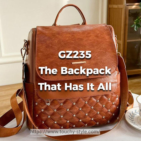 Woman Soft PU Leather Cool Backpack: The Backpack That Has It All - Touchy Style .