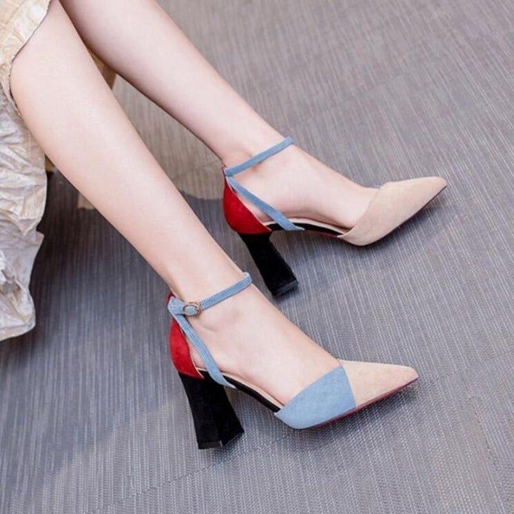Women's Casual Flock Pointed Toe High Heel Shoes - Starting at $34.99 - Touchy Style .