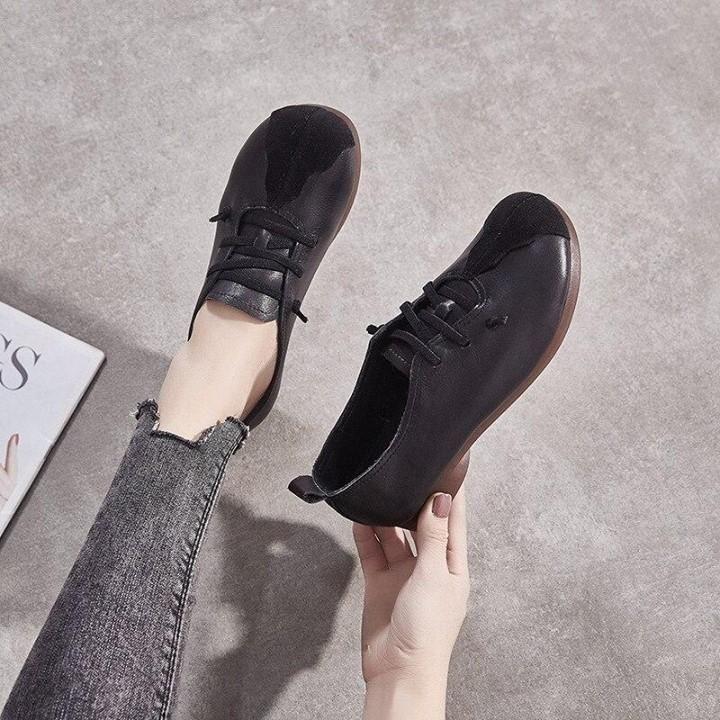 💎 Women's Casual Shoes 2020 Women's Flats Handmade Shoes Spring Autumn Genuine Leather Ladies Sho - Touchy Style .