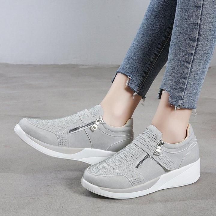 ? Women's Casual Shoes 2021 Rhinestones Single Sports Sneakers Fashion Vulcanized Shoes at $25. - Touchy Style .