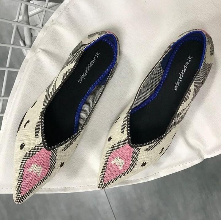 ⭕️ Women's Casual Shoes 2021 White Pink Slip on Flat Loafers Breathable Maternity Shoes .<br /> - Touchy Style .