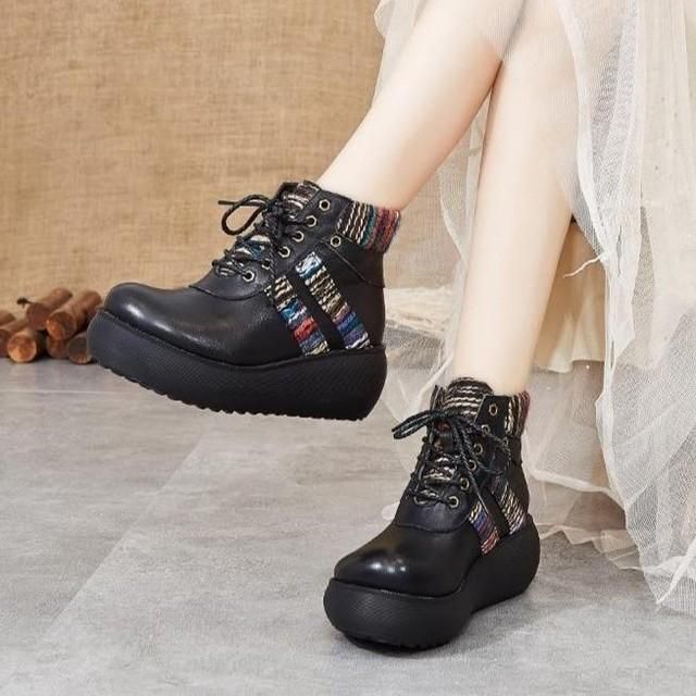 Women's Casual Shoes Black Leather... - Touchy Style .
