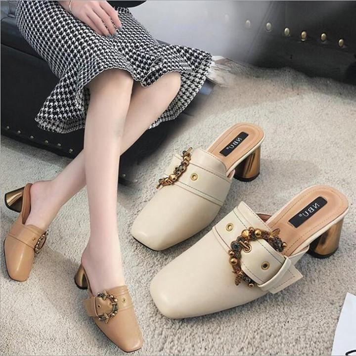⭕️ Women's Casual Shoes Brown Outdoor Comfortable High-Heeled Slippers .<br />
⭕️ For $31.31 - Touchy Style .