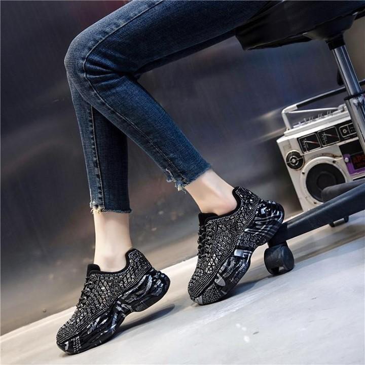 Women's Casual Shoes Cross Tied Genuine Leather Sneakers Flat - Touchy Style .