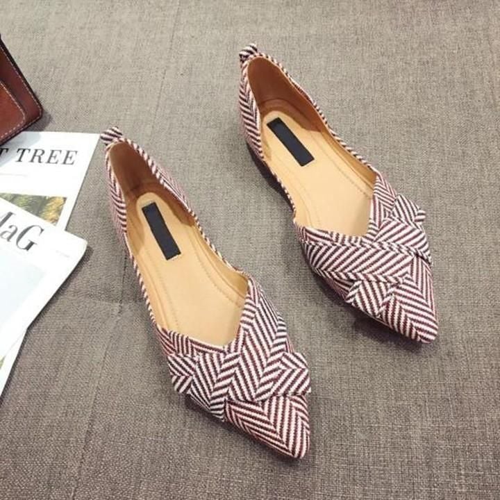 Women's Casual Shoes Flat Comfortable Striped Breathable Footwear at $30.53 Choose your wows. <br /> - Touchy Style .