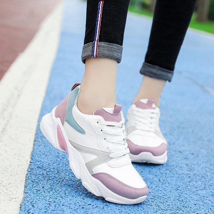 Women's Casual Shoes Flat Mixed Colors Fashion Trainers Sneakers - Touchy Style .