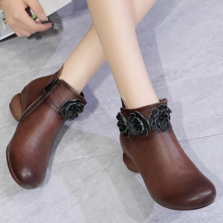 Women's Casual Shoes Leather Ankle Boots Pump Low Heel S62506 <br />
<br />
$82.63 <br />
<br />
htt - Touchy Style .