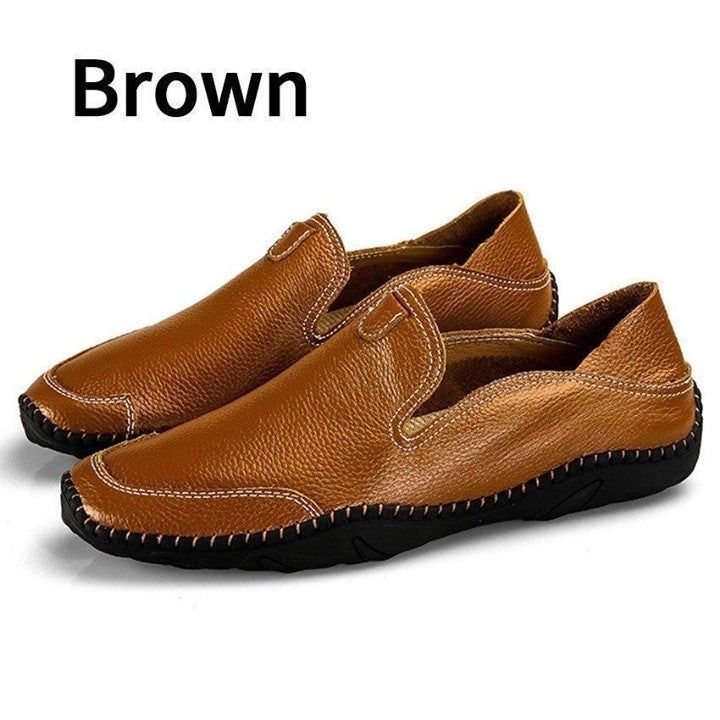 Yes or No?<br />
.<br />
.<br />
⭕️ Loafers Fashion Handmade Leather Flats Brown Men's Casual Sh - Touchy Style .
