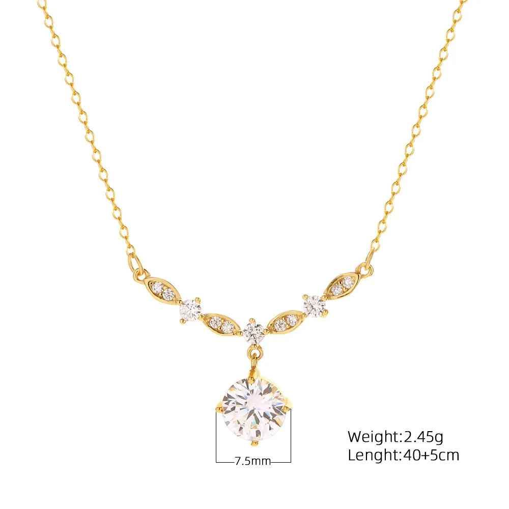 100% 925 Sterling Silver Necklace Charm Jewelry - Tassel Zircon Pendant - YH0476 - Touchy Style