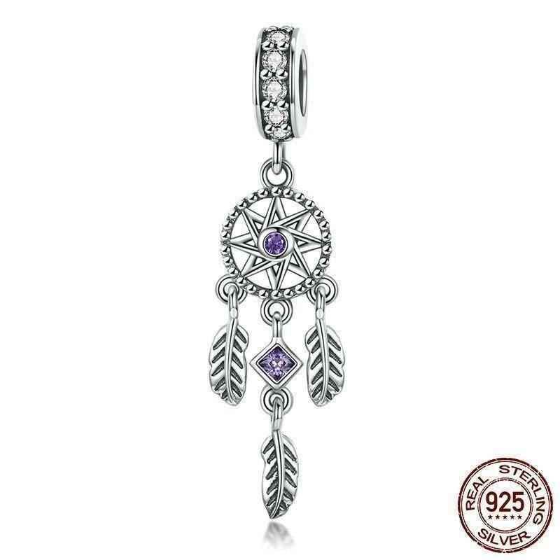 100% 925 Sterling Silver Pendant Dream Catcher Charm Jewelry Without Chain - Touchy Style