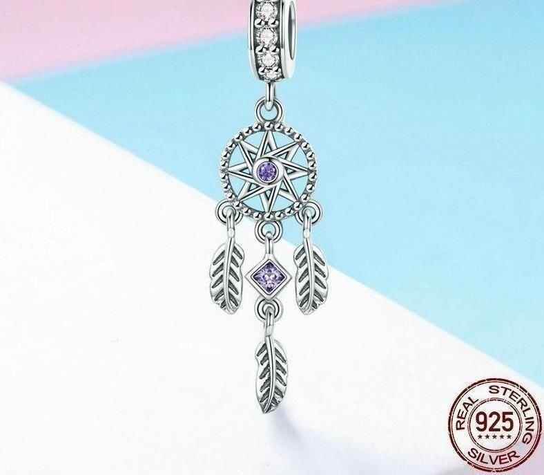 100% 925 Sterling Silver Pendant Dream Catcher Charm Jewelry Without Chain - Touchy Style