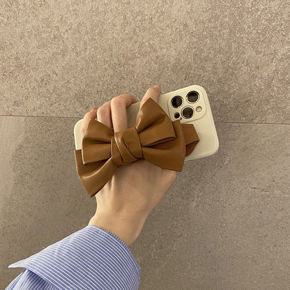 3D Cute Leather Bow Phone Cases for iPhone 13 12 11 Pro Max XR X XS Max 7 8 Plus - Touchy Style .