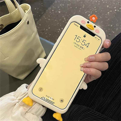 3D Flower Duck - Cute Phone Cases For iPhone 15, 14, 13, 12, 11 Pro, XS Max, X, XR, 7, 8, 6S Plus, SE - Touchy Style