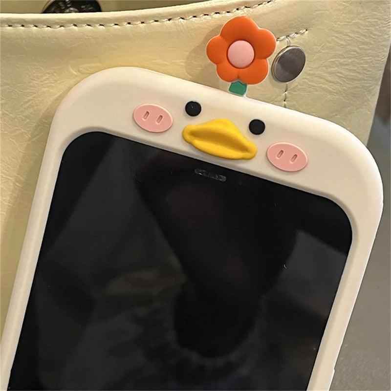 3D Flower Duck - Cute Phone Cases For iPhone 15, 14, 13, 12, 11 Pro, XS Max, X, XR, 7, 8, 6S Plus, SE - Touchy Style
