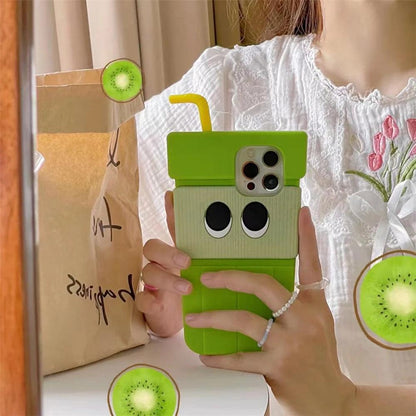 3D Kiwi Fruit Juice Cute Phone Cases For iPhone 14 13 12 11 Pro XS Max XR X SE2 7p 8 Plus - Touchy Style