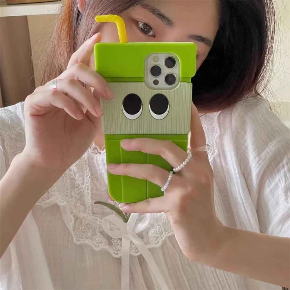 3D Kiwi Fruit Juice Cute Phone Cases For iPhone 14 13 12 11 Pro XS Max XR X SE2 7p 8 Plus - Touchy Style