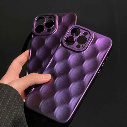3D Purple Honeycomb Pattern - Cute Phone Cases for iPhone 15, 14, 13, 12, 11, Pro, Max, Mini, X, XS, XR - Touchy Style