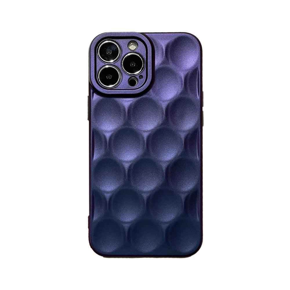 3D Purple Honeycomb Pattern - Cute Phone Cases for iPhone 15, 14, 13, 12, 11, Pro, Max, Mini, X, XS, XR - Touchy Style