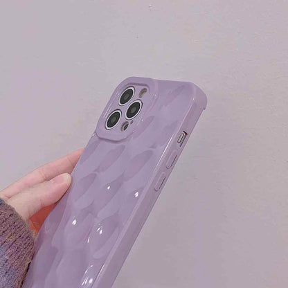 3D Purple Honeycomb Pattern - Cute Phone Cases for iPhone 15, 14, 13, 12, 11, Pro, Max, Mini, X, XS, XR - Touchy Style