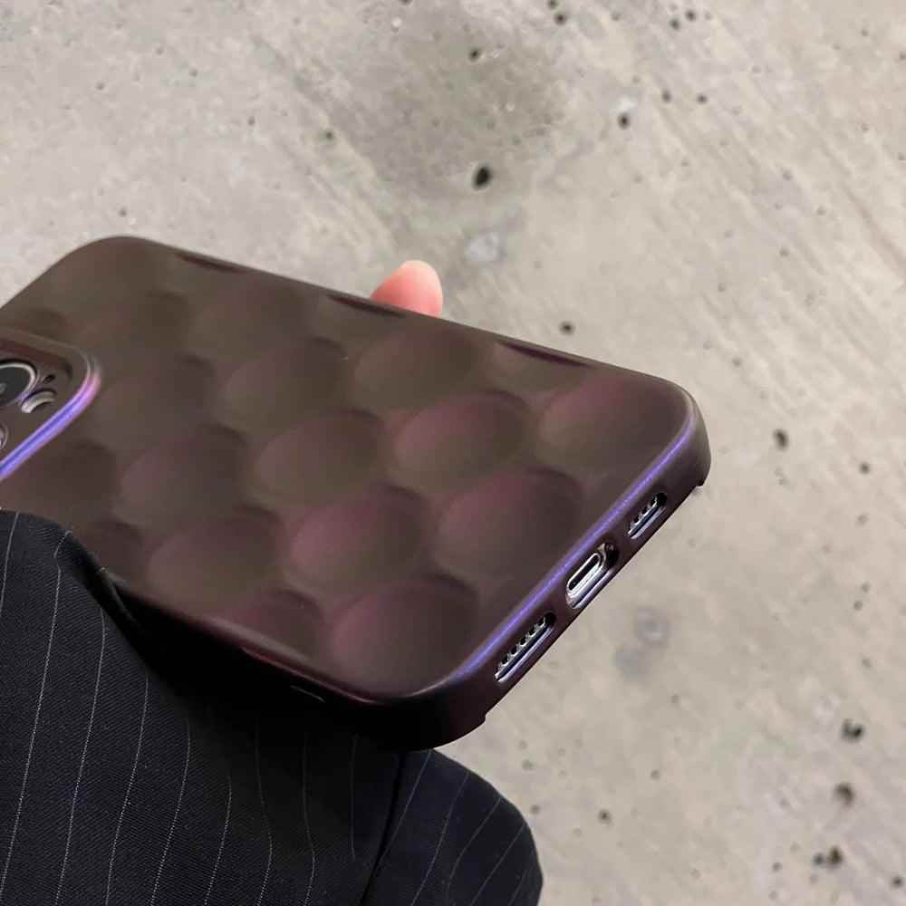 3D Purple Honeycomb Pattern - Cute Phone Cases for iPhone 15, 14, 13, 12, 11, Pro, Max, Mini, X, XS, XR - Touchy Style .