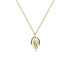 925 Sterling Silver 18k Gold Plated Necklace Charm Jewelry - Bell Orchid Bud Pendant - Xm310 - Touchy Style