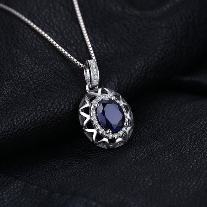 925-sterling-silver-blue-sapphire-pendant-charm-jewelry-jos0327-without-chain-touchy-style