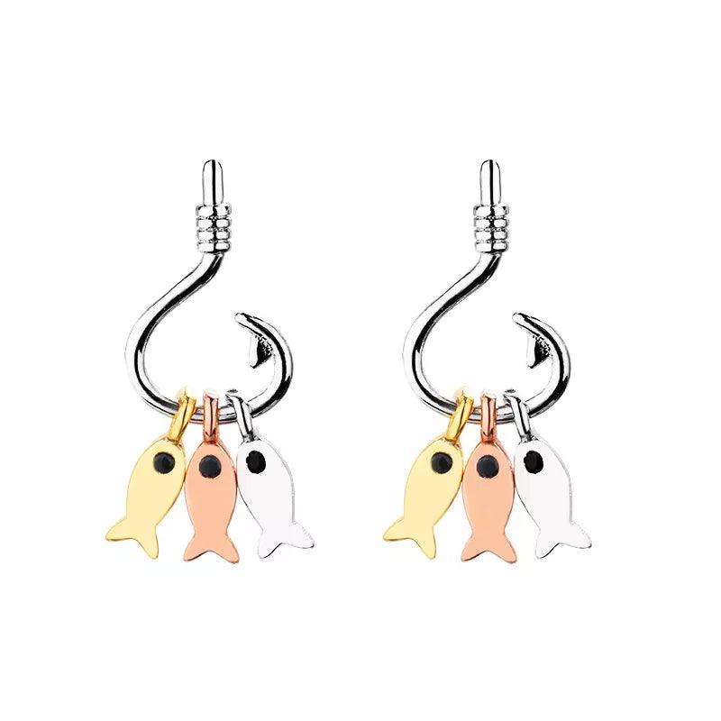 925 Sterling Silver Charm Jewelry 3 Colors Fish Hook 