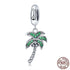 925 Sterling Silver Coconut Tree Pendant Charm Jewelry Without Chain - Touchy Style .