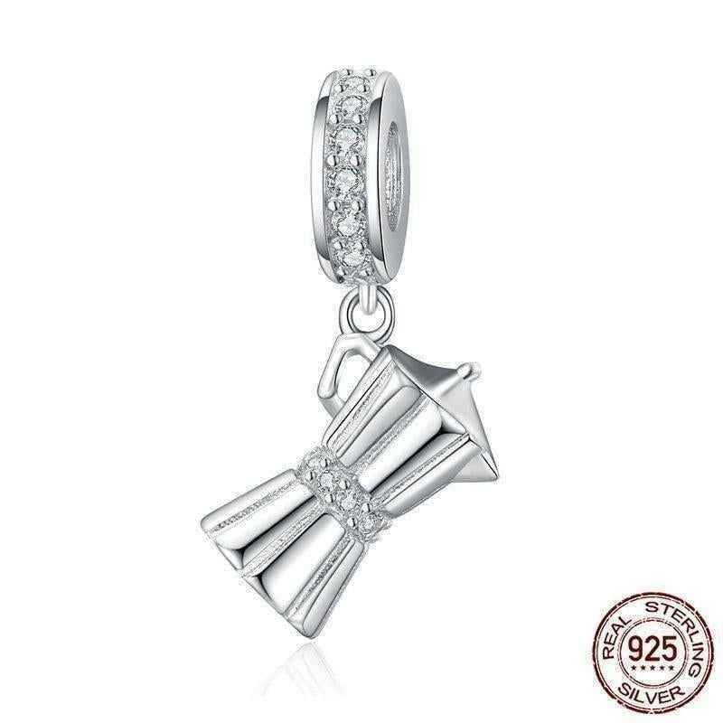 925 Sterling Silver Drip Pot Pendant Charm Jewelry Without Chain - Touchy Style .