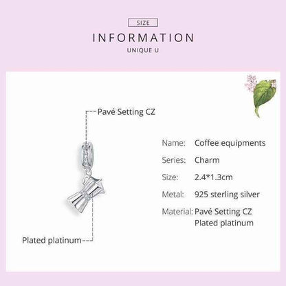 925 Sterling Silver Drip Pot Pendant Charm Jewelry Without Chain GN1233 - Touchy Style