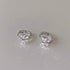 925 Sterling Silver Earrings Charm Jewelry - Sweet Black/White Zircon Bow - Xm320 - Touchy Style