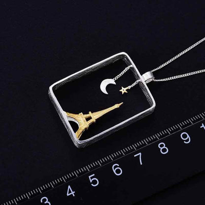 925 Sterling Silver Eiffel Tower Pendant: Charm Jewelry (without Chain) - GM1259 - Touchy Style