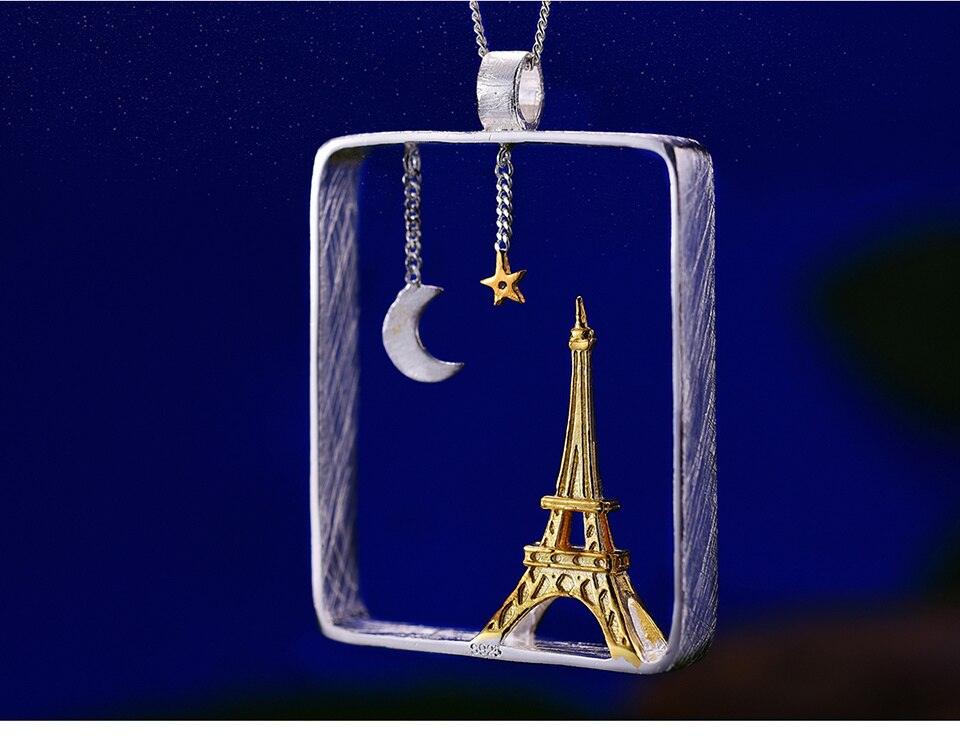 925 Sterling Silver Eiffel Tower Pendant: Charm Jewelry (without Chain) - GM1259 - Touchy Style .