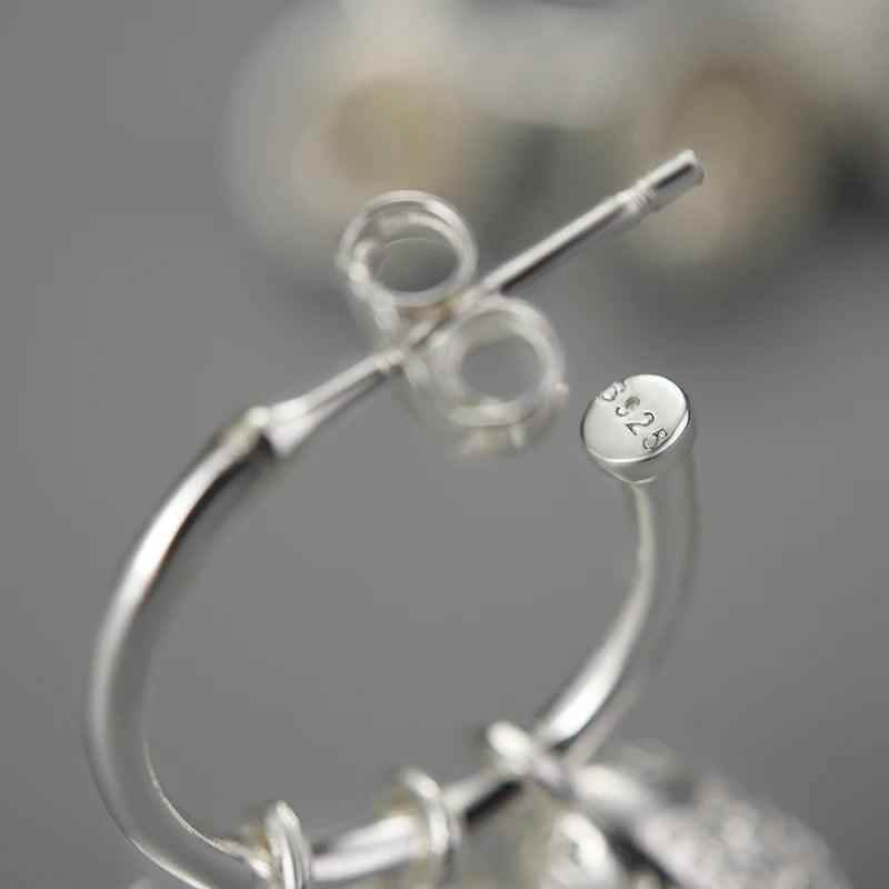 925 Sterling Silver Fish Bell Drop Earring Charm Jewelry - LFJB0113 - Touchy Style