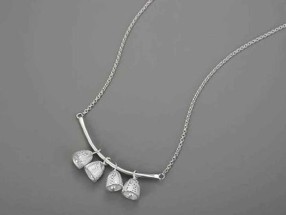 925 Sterling Silver Fish Bell Pendant Necklace - LFJF0044 Charm Jewelry - Touchy Style