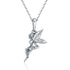 925 Sterling Silver Flower Fairy Dangle Pendant Charm Jewelry SCC359 Without Chain - Touchy Style