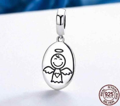 925 Sterling Silver Guardian Angel Pendant Charm Jewelry SCC328 Without Chain - Touchy Style
