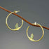 925 Sterling Silver Hoop Earring Charm Jewelry with Bamboo Leaves - LFJC0011 - Touchy Style