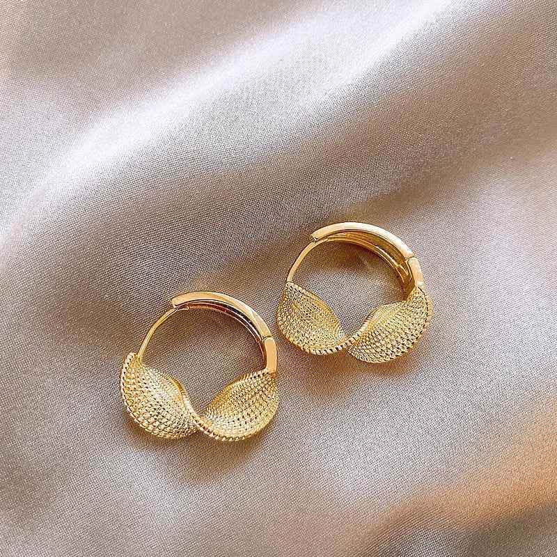 925 Sterling Silver Hoop Earrings Charm Jewelry - Geometric Clip - TSJ146 - Touchy Style