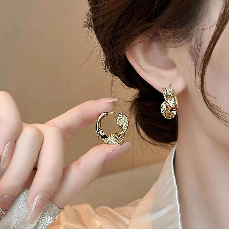 925 Sterling Silver Hoop Earrings Charm Jewelry - Geometric Clip - TSJ146 - Touchy Style