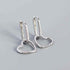 925 Sterling Silver Hoop Earrings Charm Jewelry - Geometric Heart-shaped - YH0093 - Touchy Style